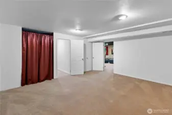 Also on the lower level, a large carpeted bonus room with a spacious closet.