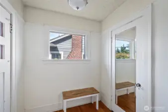 entry way with coat closet