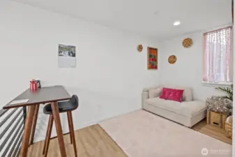 Loft area over looking the main living area and kitchen