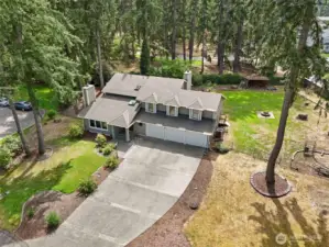 Huge driveway for all your toys and friends to visit!