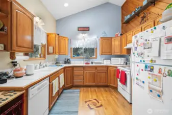 Bright Country Kitchen with skylight