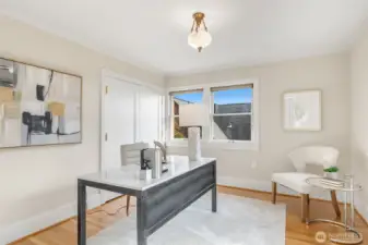 Bedroom #2 - this is the closest to the Primary suite, and makes a great office , but would also be a perfect bedroom.