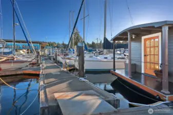 Behind the gated entrance is this turn key houseboat ready for your enjoyment.