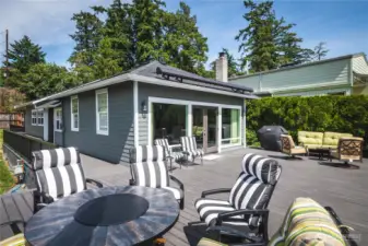 Large remote awning for those warm summer days