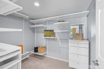 Primary Suite with Custom Closets: