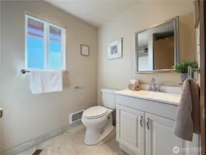 Downstairs bathroom wiht walk-in shower