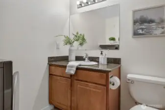 New washer-dryer conveniently located in your second full bath.