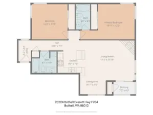 Condo F204 Floor Plan
