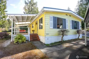 Wonderful covered porch entry