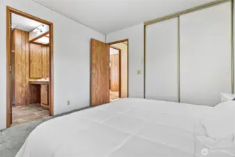 Behind the double doors is a WALK-IN Closet