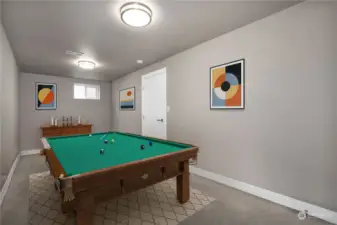 Rec Room On The Daylight Basement Virtually Staged
