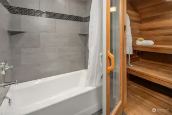 Sauna in Upstairs Guest Bath