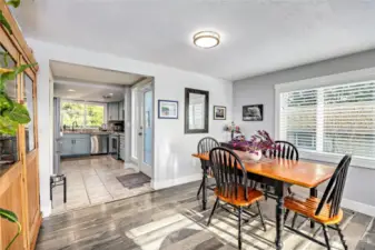 Dining room off kitchen with a view!