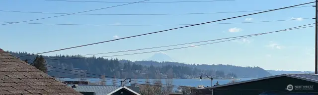 Mt Rainier and Sinclair Inlet are stunning from the deck, front room and yard.