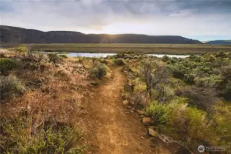 Hiking trails, 385 acres of open space