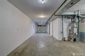 Tandem Garage with extra "shop" or storage space