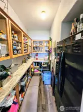 Don't miss this awesome pantry.  Fridge stays!