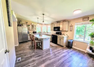 Kitchen is large enough for a small table if you prefer.