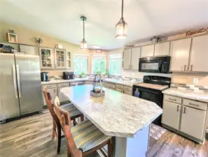Detail view of the recently-remodeled kitchen.