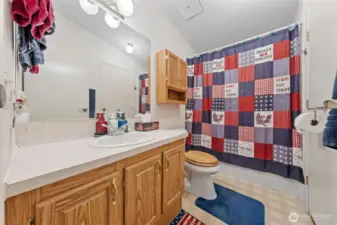 Hallway bathroom