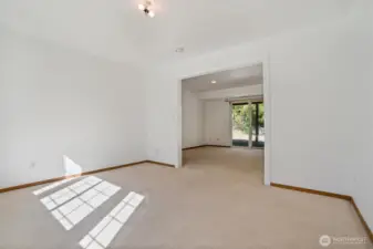 Lower additional flex room can be an office space or playroom. Perfect for storage or hobby room with a large window overlooking the front of the home.