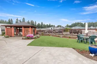 Courtyard in the back of the clubhouse