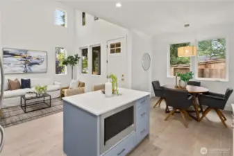 Photos of model home with similar floor plan