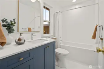 Photos of model home with similar floor plan