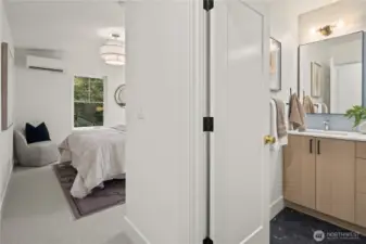 Photos of model home with similar floor plan