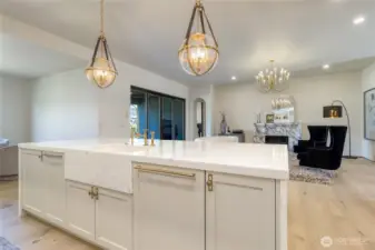 Marble and Soapstone Countertops throughout