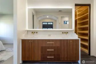 LED Mirror with Double Vanity