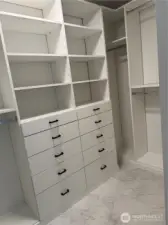Walk in closet with built-ins