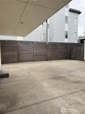 Back area patio area possible parking area