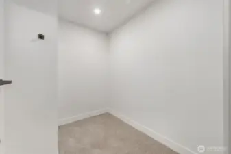 Large walk in closet for the primary bedroom.