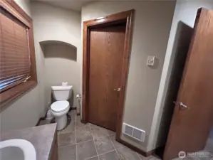 Owners suite bathroom with walki-in closet