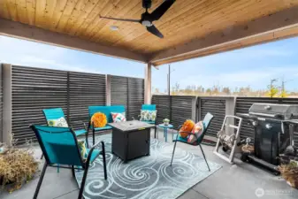 Enclosed Patio for increased privacy