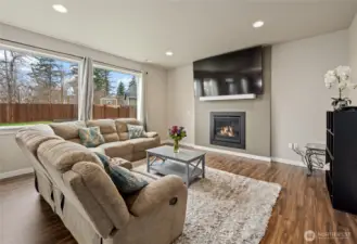 Living room with gas fireplace