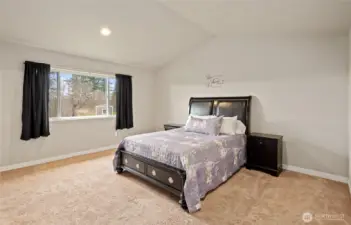 Vaulted ceilings in master bedroom