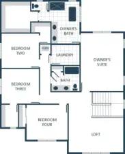 Photographs are for illustrative purposes only. Features, finishes, interior/exterior colors, landscaping and floorplan shown may vary from actual homes built.