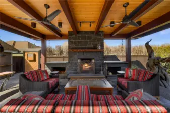 Regardless of the PNW season this custom built fireplace and outdoor living area will keep you cozy all year round. An entertainers dream, makes hosting gatherings an ease, you and your guests will be equally comfortable and delighted with the experience!