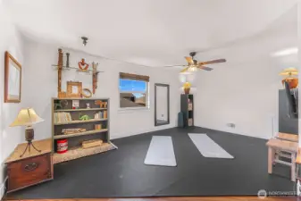 View from main entry into largest portion of bonus room, so many options for uses!