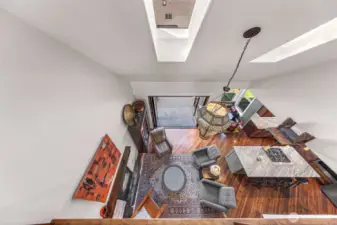 View from catwalk into lower level