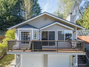 Spacious balcony off main level.