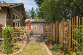 Storage shed.