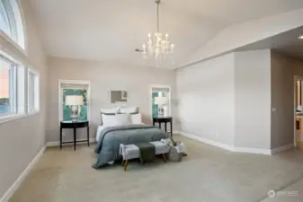 Master bedroom with veiws