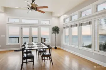 Dining room with veiws off kitchen