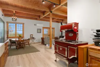 The kitchen boasts an Elmira Stove Works Heritage stove and oven. It is new and modern! Wait until you see it!