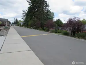 PARK MAINTAINED SIDEWALK AND LANDSCAPING, HOME FOR SALE IS LAST ONE ON LEFT.