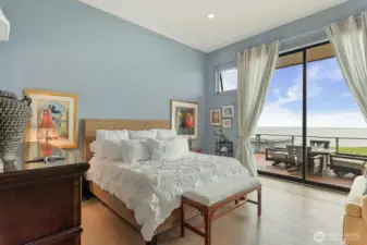 Primary bedroom with stunning views, spacious walk in closet w/custom organizers