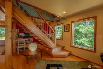 Stairway and Kitchen from Family Room.